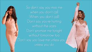 Fifth Harmony -  Don't Say You Love Me (Lyrics)
