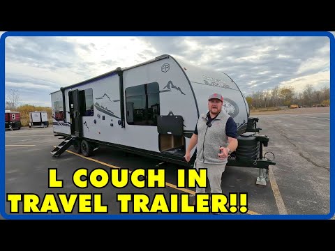 L Couch Travel Trailer! 2025 Forest River Cherokee Grey Wolf Black Label 27LHBL