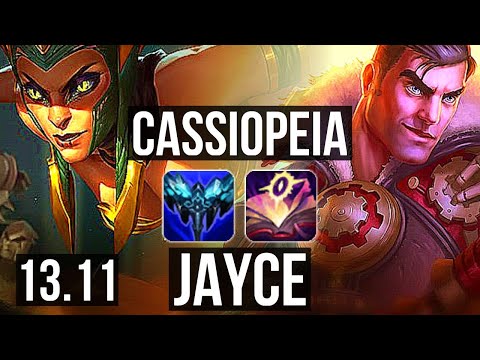 CASSIOPEIA vs JAYCE (MID) | Rank 2 Cassio, 9/0/0, 2.9M mastery, 1300+ games | KR Challenger | 13.11