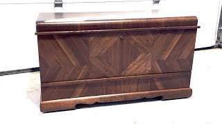 How a WOOD SHOP refinishes an old cedar trunk