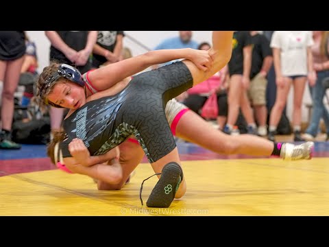40 kg Girls Freestyle – Summer Mutschler {B} of Illinois Cornstars vs Morgan Hyland {R} of WOW South