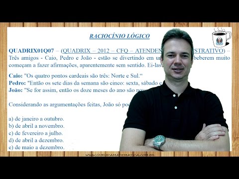 0962 - QUADRIX - 2012 - CFQ - RACIOCÍNIO LÓGICO (www.gurudamatematica.com.br)