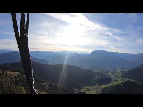 Paragliding start almost ends in the lift...