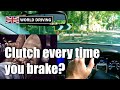 Should You Press The Clutch Every Time You Brake How To Stop A Manual Car Beginner Driving Lesson