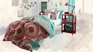 Anthology Bungalow Reversible Comforter Set in Coral
