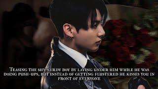 Download lagu Teasing the shy nerdy boy by laying under him while he was doing push-ups, but instead of - oneshot  mp3