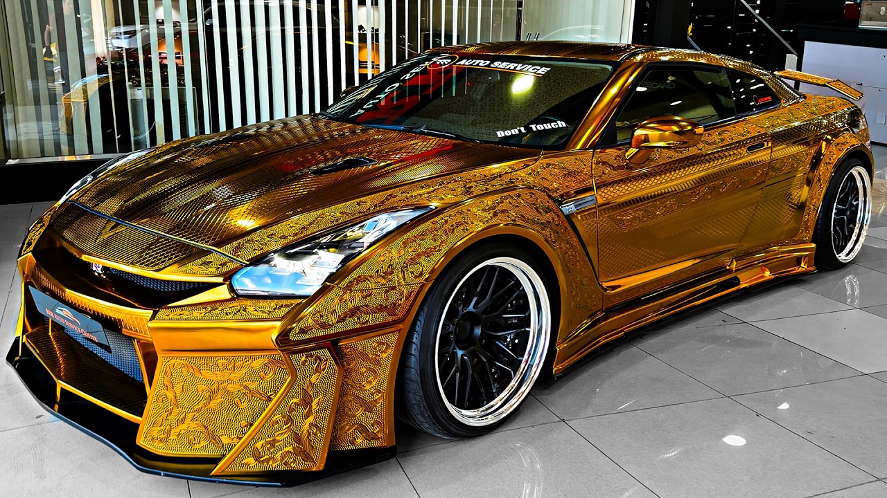 $1 Million Golden Nissan GT-R - Full Interior & Exterior Details