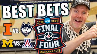 Final Four Picks Saturday 🔥 Illinois vs UConn & Michigan vs Arizona | March Madness Betting Preview