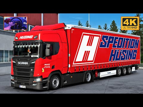 Scania R500 in Promods | Soltau - Brno | ETS2 Gameplay 4K + wheel cam