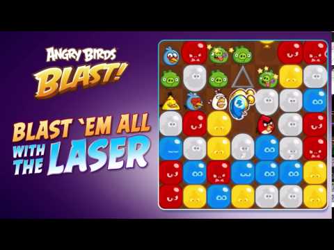 Angry Birds Blast  - The Laser Booster - Next Level Gameplay 2017