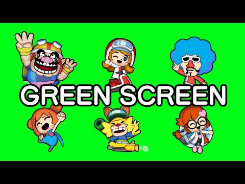 All Characters Green Screen - WarioWare Get It Together!