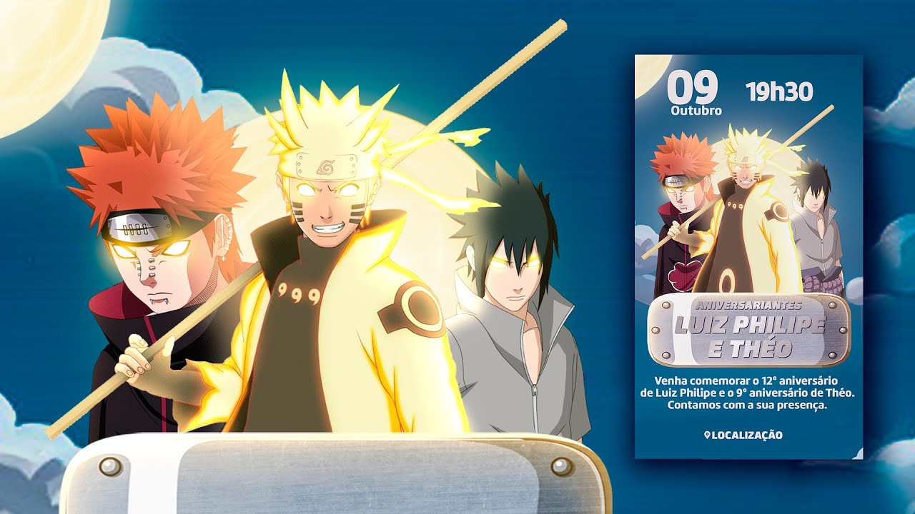 Flyer/Convite Naruto Uzumaki