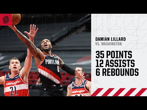 Damian Lillard (35 PTS, 12 AST) Highlights | Trail Blazers vs. Wizards