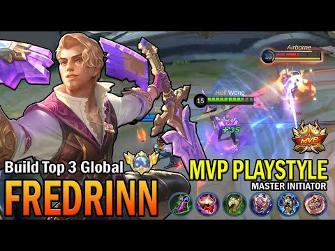 FREDRINN TOP GLOBAL GAMEPLAY | MVP PLAYSTYLE, MASTER INITIATOR | MOBILE LEGENDS