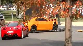 Transformers 3 Bumblebee car crash