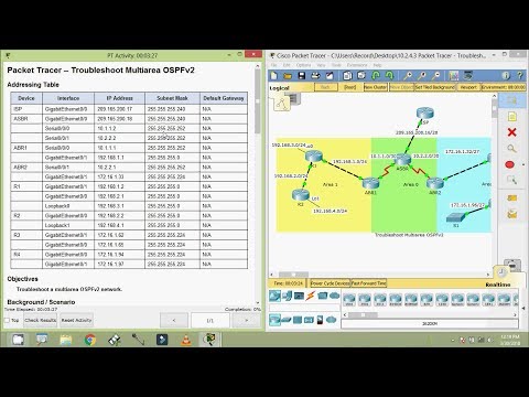 10.2.4.3 Packet Tracer - Troubleshoot Multiarea OSPFv2