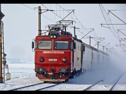 Trenuri filmate intre halta Banesti Suceava si statia Liteni (~7km de mers) - 11.02.2017