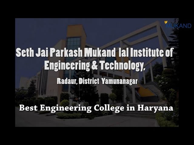 Seth Jai Parkash Mukand Lal Institute of Engineering & Technology video #1