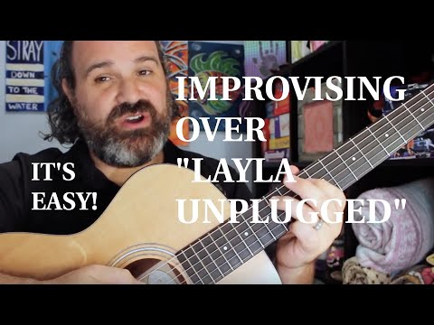 Stealing And Simplifying Clapton : Layla Unplugged Guitar Solo Improvisation Lesson