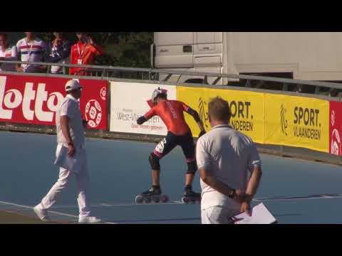 Gijs Kamp 300m Time Trial Qualifications EC Inlineskating Oostende 2018