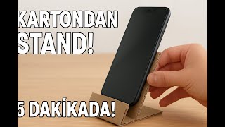 Kartondan Telefon Standı Yapmanın En Basit Yolu! 5 Dakikada Hazır  ✨