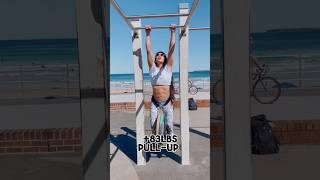 Insane Strength 💥 Female Weighted +83lbs Pull-up Bondi Beach