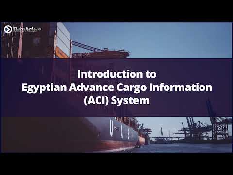 Introduction to Advance Cargo Information(ACI) System of Egypt