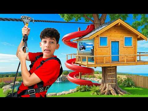 I Built a SECRET TreeHouse in My Backyard!