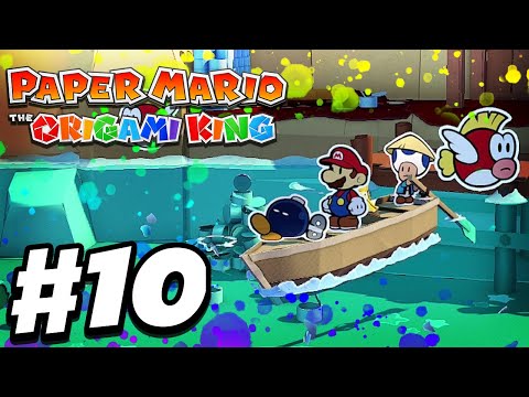 Paper Mario The Origami King - Gameplay Walkthrough Part 10 - Eddy River Rapids!