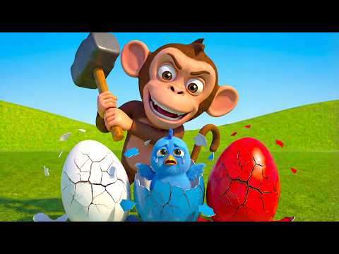 Naughty Monkey Stole Eggs from Old MacDonald’s Farm! 😱🐵 | Baby Chick in Danger! 😱