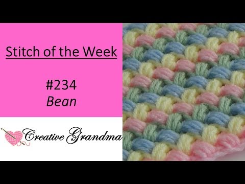 Stitch of the Week #234 Bean Stitch (Free Pattern) at www.creativegrandma.net