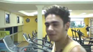 Parker filmando e Guilherme &#39;malhando&#39;