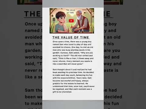 The value of time || English moral story || English short story  💫