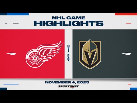NHL Highlights | Red Wings vs. Golden Knights - November 4, 2025