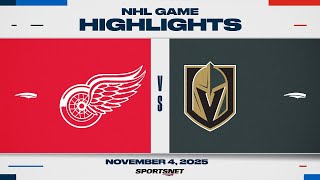 NHL Highlights | Red Wings vs. Golden Knights - November 4, 2025