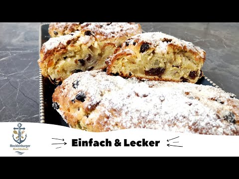 Wie backt man einen Christstollen ?  Einfaches Rezept !