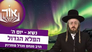 הרב מנחם מנדל פומרנץ | אור התורה - יום ה' פרשת נשא • הפלא הגדול •