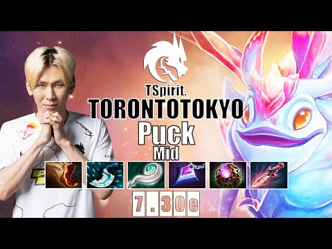 Puck Mid | TSpirit.TORONTOTOKYO | TI10 CHAMP MIDLANE SHOWS NO MERCY | 7.30e Gameplay Highlights
