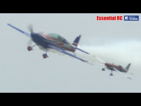 RC and FULL SIZE EXTRA 300 DUO DISPLAY TEAM (G-FORCE AEROBATICS): Biggin Hill 2016