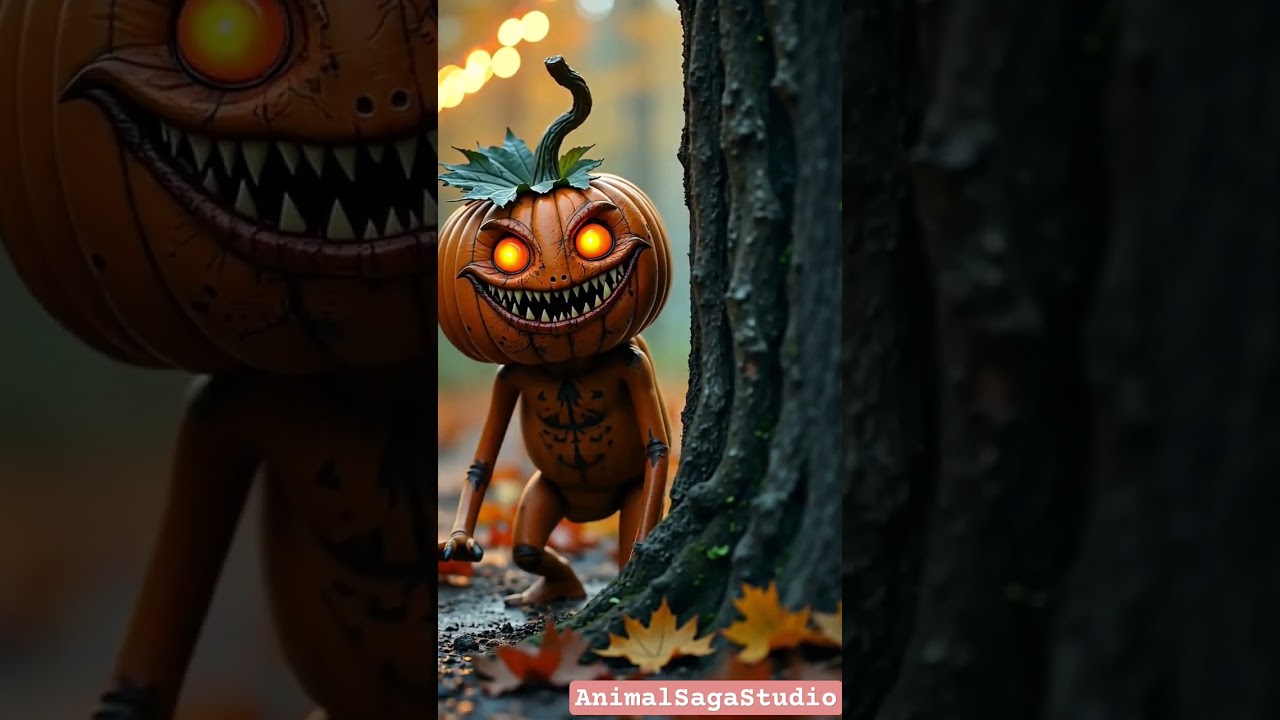 Creepy Pumpkin Monster Spotted in Haunted Forest!