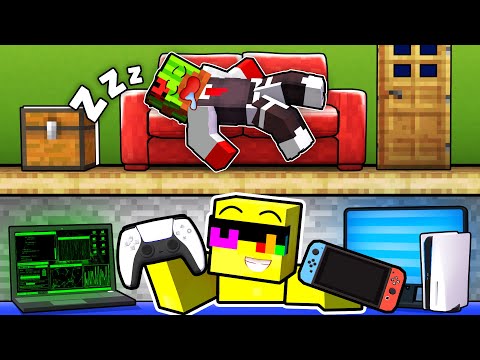 Hiding from WEIRD STRICT DAD In Minecraft!