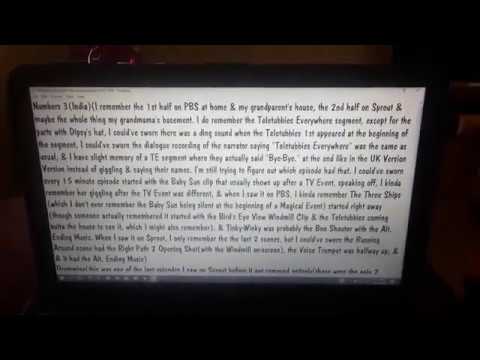 Teletubbies Episodes I Remember(Season 5)