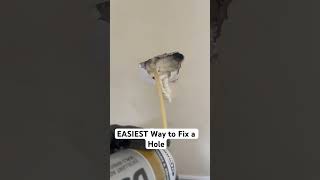 The EASIEST Way to Fix a Hole in Your Drywall - tips #diy #youtubeshorts #woodworking ##wall #holes