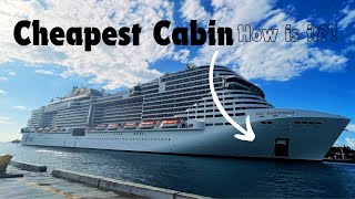 MSC Meraviglia Cabin 8003 One of the CHEAPEST Cabins on the ship. Let's TOUR!
