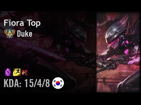 Fiora Top vs Irelia - Duke - KR Challenger Patch 6.12