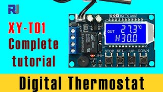 How to use  XY-T01 Digital Thermostat Module - Robojax