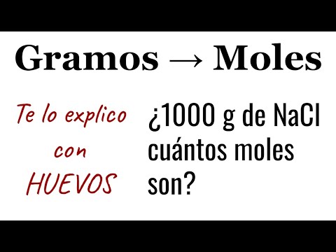 CÓMO PASAR DE GRAMOS A MOLES. Química Básica