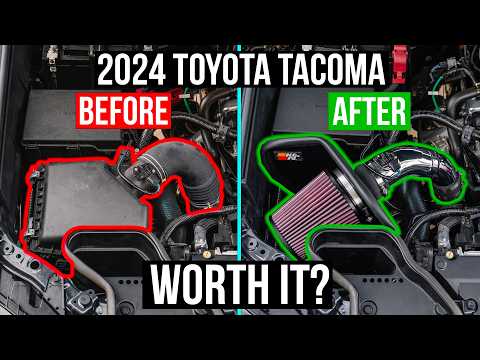 2024 Toyota Tacoma K&N Cold Air Intake Before vs After | Install + Sound Test