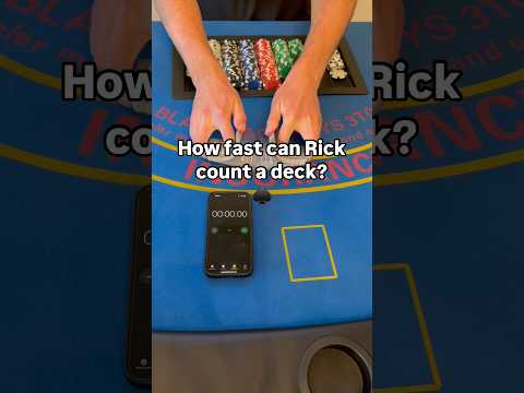 Using the hi-lo Method! How fast can Rick count a deck of Cards #blackjack #casino #betting #win