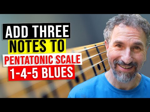 Add 3 Cool Notes to Pentatonic Scale | 1-4-5 Blues Progression